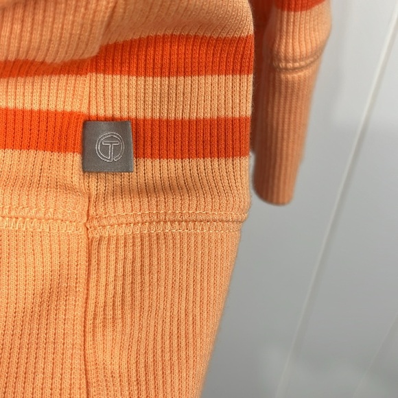 T by Talbots Womens Top XS French Terry Orange/Melon Tulip Hem Pullover NWOT - Picture 7 of 12